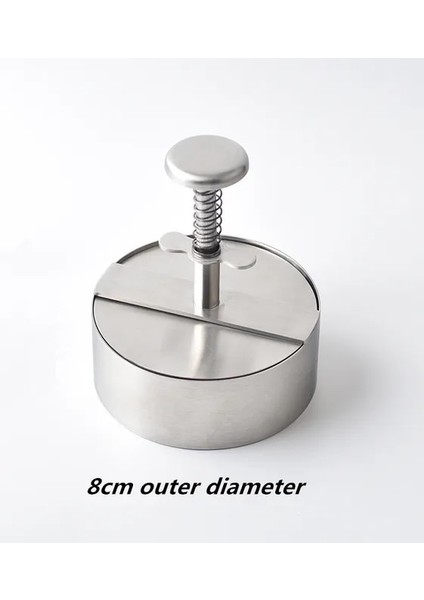 Çap 8 cm Hamburger Et Basın Makinesi Hamburger Kalıp Burger Et Köftesi Için Presi Ince Burger 304 Paslanmaz Çelik Mutfak Aksesuarları (Yurt Dışından)