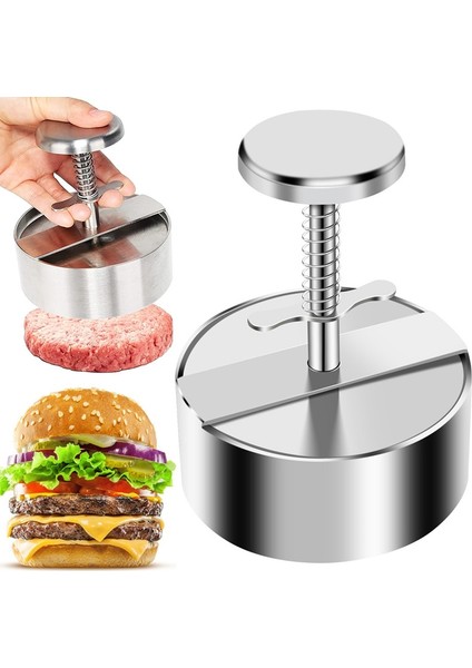 Çap 8 cm Hamburger Et Basın Makinesi Hamburger Kalıp Burger Et Köftesi Için Presi Ince Burger 304 Paslanmaz Çelik Mutfak Aksesuarları (Yurt Dışından)