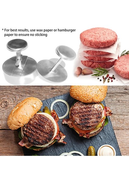Çap 8 cm Hamburger Et Basın Makinesi Hamburger Kalıp Burger Et Köftesi Için Presi Ince Burger 304 Paslanmaz Çelik Mutfak Aksesuarları (Yurt Dışından)