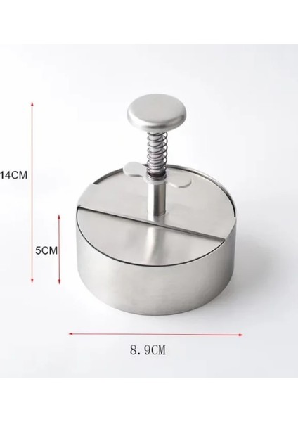 89 mm Hamburg Presi 304 Paslanmaz Çelik Hamburger Köftesi Makinesi Domuz Eti Sığır Eti Hamburger Manuel Pres Kalıp Izgara Barbekü Aracı Mutfak Kalıp (Yurt Dışından)