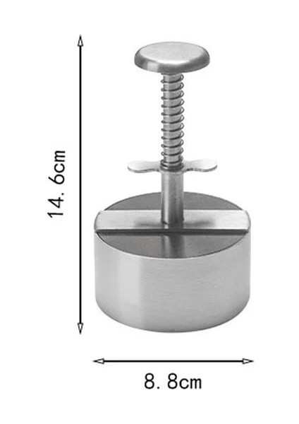 88MM Sığır Hamburger Presi Mutfak Ayarlanmış Manuel Yapışmaz Araçlar Yuvarlak Patty Çelik Pirinç Aksesuarları Top Kalıp Makinesi Domuz Paslanmaz (Yurt Dışından)