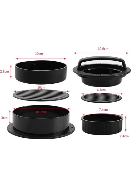 Set2 Abs Hamburger Presi Etli Pasta Presi Doldurulmuş Burger Kalıp Makinesi Pişirme Kağıdı Gömlekleri Patty Pasta Araçları Barbekü Mutfak Aksesuarları (Yurt Dışından) modelleri