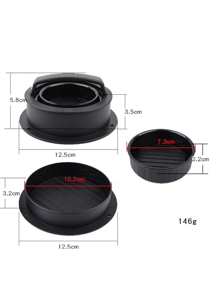 Bir Set Walfos Hamburger Makinesi Hamburger Presi Yuvarlak Şekil Yapışmaz Şef Köfte Hamburger Eti Sığır Izgara Burger Presi Patty Maker Kalıp (Yurt Dışından)