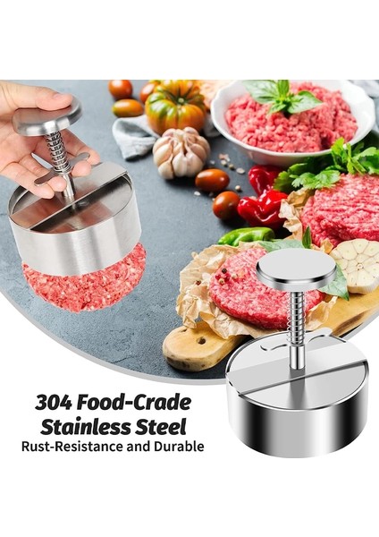 140MM Burger Presi Patty Maker Alüminyum Bahar Yapışmaz Burger Presi Et Makinesi Ayarlanabilir Et Presi Burger Mutfak Gıda Kalıp (Yurt Dışından) fırsatları