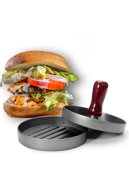 Kırmızı Yapışmaz Burger Presi Hamburger Makinesi Sığır Patty Et Barbekü Izgara Burger Barbekü Yuvarlak Şekil Hamburger Presi Mutfak Aletleri (Yurt Dışından) indirimleri