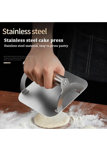 Gösterildiği Gibi Paslanmaz Çelik Smash Burger Presi Düz Üst Izgara Için Izgara Aksesuarları Hamburger Presi ve Sıkma Gresi Kolay Temizlenebilir Mutfak (Yurt Dışından) indirimleri