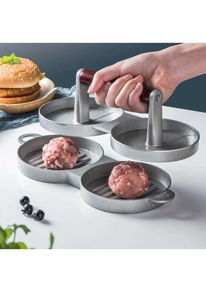 Tek Pres Hamburger Et Presi Yuvarlak Hamburger Köftesi Kalıp Ev Pirinç Topu Sandviç Pres Makinesi Mutfak Aracı (Yurt Dışından)