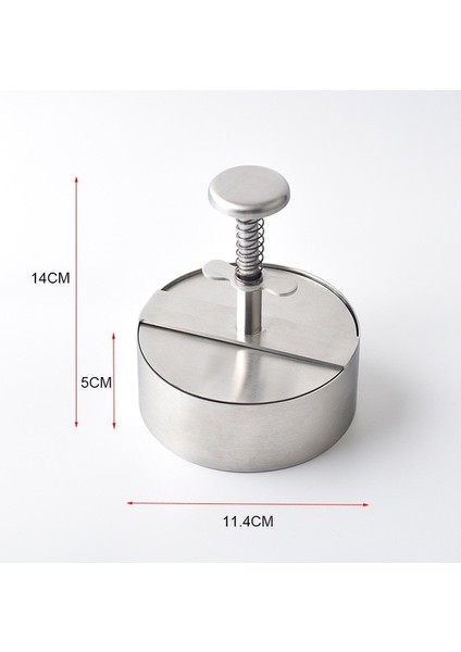 Çap 11.4cm ve Pres Makinesi Için 304 Et Çelik Yapımı Patty Yapışmaz Paslanmaz Köfte Hamburger Burger Ince Pres Burger Hamburger (Yurt Dışından)