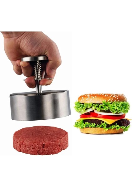 Çap 11.4cm ve Pres Makinesi Için 304 Et Çelik Yapımı Patty Yapışmaz Paslanmaz Köfte Hamburger Burger Ince Pres Burger Hamburger (Yurt Dışından)