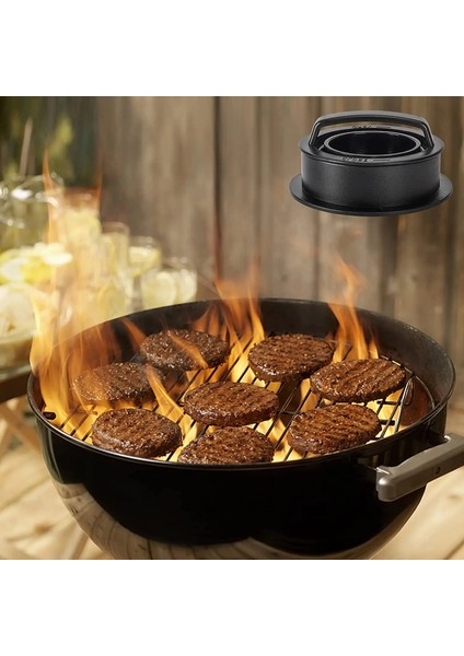 Bir Set Hamburger Köfte Pasta Basın Dolması Burger Yuvarlak Şekil Köfte Kalıp Sığır Köftesi Makinesi Patty Kalıp Barbekü Izgara Mutfak Aracı Için (Yurt Dışından)