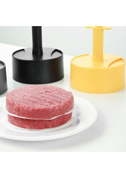 Gri Yaratıcı Abs Plastik Yuvarlak Hamburger Patty Presi Ev Mutfak Presi Et Presi Mutfak Aletleri (100 Adet Yağlı Kağıt Gönder) (Yurt Dışından) fırsatları