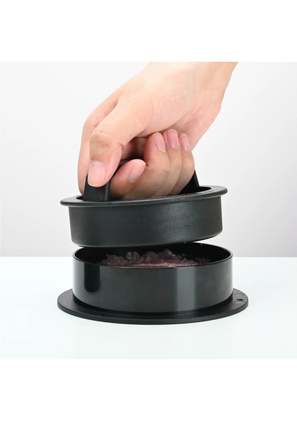 Kutu ve 100 Kağıt Hamburger Makinesi Yuvarlak Hamburger Presi Şekli Yapışmaz Şef Köfte Hamburger Eti Sığır Izgara Burger Presi Patty Maker Kalıp Barbekü (Yurt Dışından)
