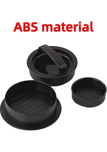 Abs Siyah Abs Hamburger Et Basın Makinesi Yuvarlak Şekil Yapışmaz Doldurulmuş Burger Köftesi Sığır Izgara Pasta Basın Kalıp Makinesi Mutfak Aksesuarları (Yurt Dışından)