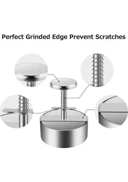 Burger Presi Burger Presi Paslanmaz Çelik Ayarlanabilir Hamburger Patty Maker Yapışmaz Kalıp Sığır Sebze Burger Pişirme Araçları Için Uygun (Yurt Dışından) fırsatları