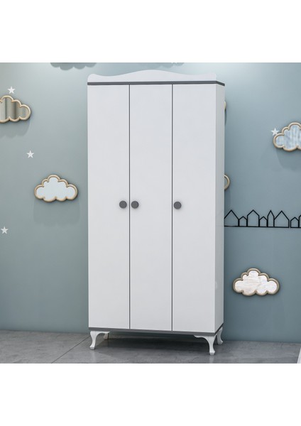 Yıldız 3 Kapaklı Dolap - Gri- fırsatları