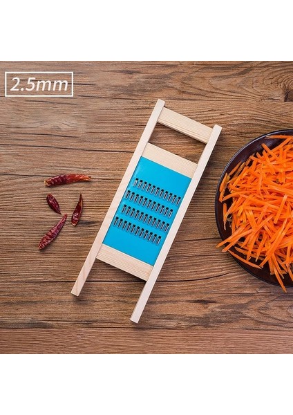 2.5mm Ahşap Patates Rende Salatalık Sebze Dilimleme Salata Mutfak Parçalayıcı Peynir Havuç Kıyıcı Patates Soyucu Fransız Kızartma Kesici (Yurt Dışından)