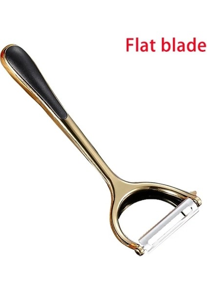 Altın-B Çinko Alaşım Soyma Bıçağı Ev Mutfak Gadget Soyucu Yaratıcı Altın Kaplama Kavun Soyucu Seti Dilimleme Paslanmaz Çelik Soyucu (Yurt Dışından)