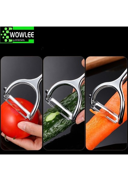 Altın-B Çinko Alaşım Soyma Bıçağı Ev Mutfak Gadget Soyucu Yaratıcı Altın Kaplama Kavun Soyucu Seti Dilimleme Paslanmaz Çelik Soyucu (Yurt Dışından)