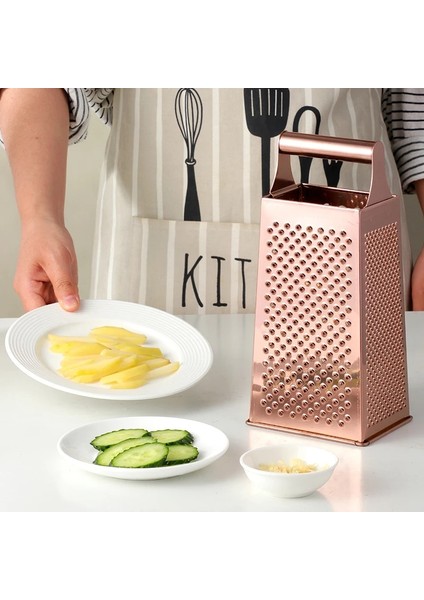 Altın Paslanmaz Çelik Çok Fonksiyonlu Sebze Kesiciler Rende Havuç Patates Dilimleme Mutfak Aracı Zencefil Sarımsak Taşlama Rende (Yurt Dışından)