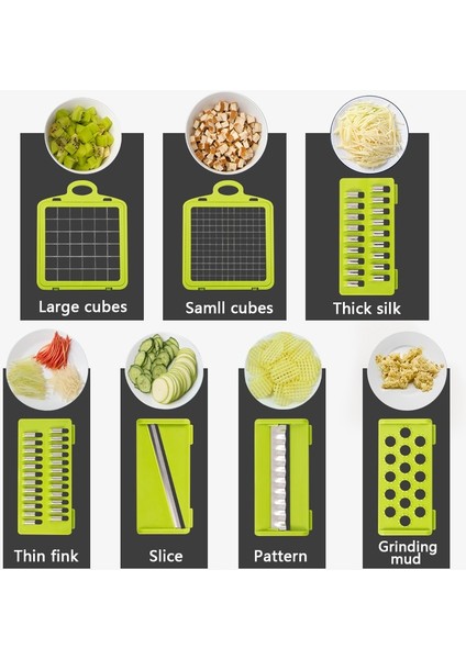 4 Bıçaklı Konco Çok Fonksiyonlu Sebze Meyve Aracı Patates Ezici Ricer Sebze Mandoline Dilimleyici Soyucu Kesici Havuç Parçalayıcı Rende (Yurt Dışından) fiyatları