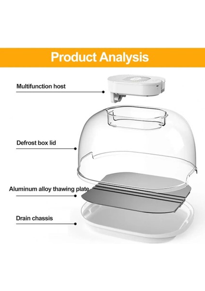 Gri Hızlı Çözülme Kilitleme Beslenme Büyük Kapasiteli Dondurarak Çözülme Tepsisi Mutfak Aksesuarları (Yurt Dışından) fırsatları