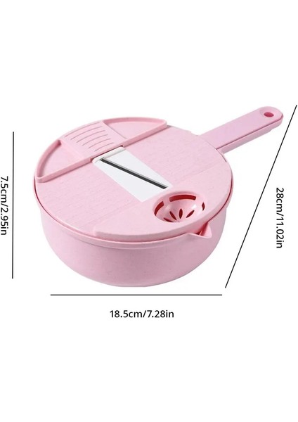 Pembe Çok Fonksiyonlu Salata Gereçleri Sebze Doğrama Havuç Patates Elle Kesilmiş Parçalama Rende Mutfak Kolaylık Sebze Aracı (Yurt Dışından)