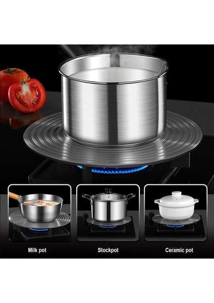 Büyük Boy 28CM Isı Transfer Plakası Siyah Dayanıklı Saplı Tencere Indüksiyon Ocak Isı Transfer Plakası Ocak Gaz Aralığı Isı Transfer Plakası Araçları (Yurt Dışından) modelleri