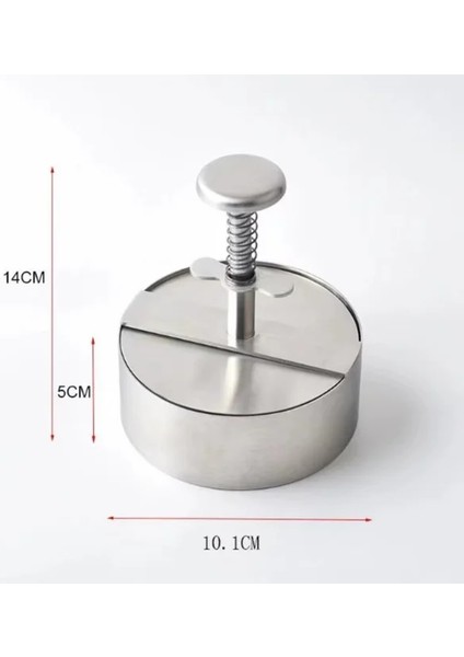 101 mm Hamburg Presi 304 Paslanmaz Çelik Hamburger Köftesi Makinesi Domuz Eti Sığır Eti Hamburger Manuel Pres Kalıp Izgara Barbekü Aracı Mutfak Kalıp (Yurt Dışından)
