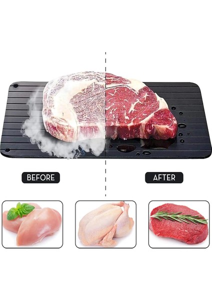 35.5X20.5X0.2CM Hızlı Buz Çözme Tepsisi Çözülme Dondurulmuş Gıda Et Meyve Hızlı Buz Çözme Plaka Levha Buz Çözme Mutfak Gadget Araçları (Yurt Dışından)