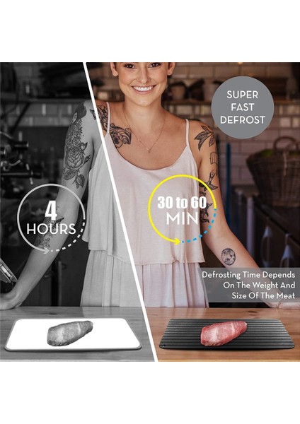 35.5X20.5X0.2CM Hızlı Buz Çözme Tepsisi Çözülme Dondurulmuş Gıda Et Meyve Hızlı Buz Çözme Plaka Levha Buz Çözme Mutfak Gadget Araçları (Yurt Dışından) fırsatları