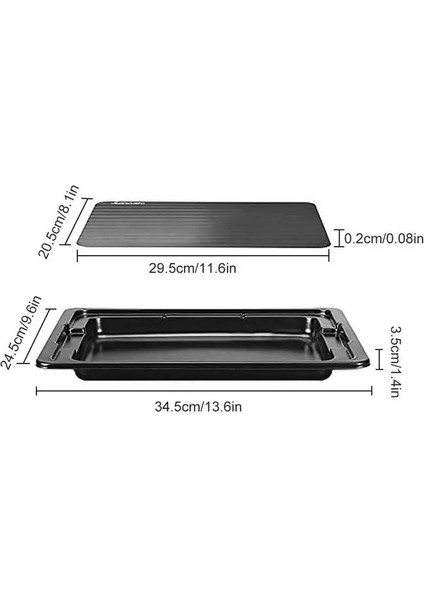 29.5X20.5X0.2 cm Buz Çözme Tepsisi Metal Plaka Buz Çözme Tepsisi Güvenli Hızlı Çözülme Dondurulmuş Et Balık Deniz Ürünleri Mutfak Aşçı Gadget Aracı (Yurt Dışından)
