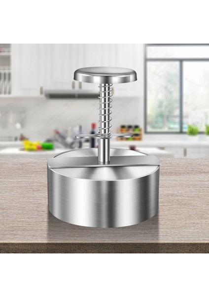 Boyutu 11.4 cm Mutfak Robotları Paslanmaz Çelik Hamburger Eti Presi Ayrılabilir Kolu Yapışmaz Et Köftesi Için Mutfak Izgara Aksesuarları (Yurt Dışından) fırsatları