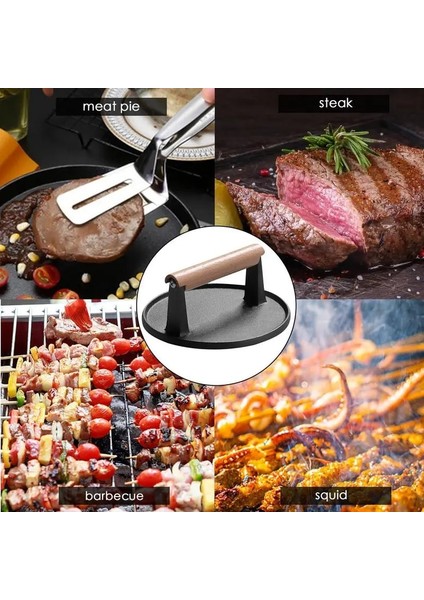 Hamburger Presi Yapışmaz Et Sığır Izgara Burger Presi Patty Maker Ağır Smasher Hamburger Isıya Dayanıklı Mutfak Malzemeleri (Yurt Dışından)