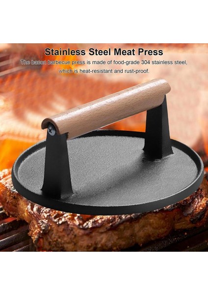 Hamburger Presi Yapışmaz Et Sığır Izgara Burger Presi Patty Maker Ağır Smasher Hamburger Isıya Dayanıklı Mutfak Malzemeleri (Yurt Dışından)