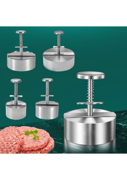 8 cm 304 Paslanmaz Çelik Hamburger Et Presi Burger Patty Maker Kalıp Manuel Kek Sığır Eti Pirinç Presi Kalıpları Yapmak Mutfak Izgara Et Aracı (Yurt Dışından) modelleri