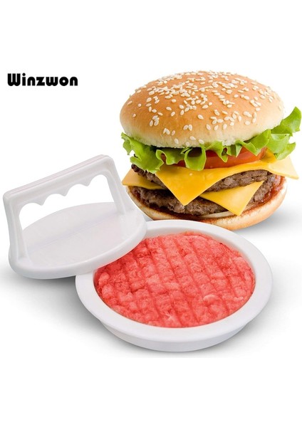 Beyaz 1 Takım Dıy Hamburger Presi Patty Maker Sığır Izgara Et Kümes Hayvanları Araçları Burger Presi Plastik Hamburger Makinesi Kalıp Mutfak Aksesuarları (Yurt Dışından)