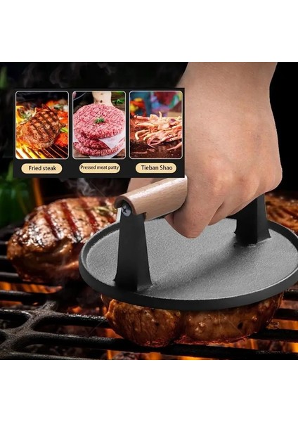 Hamburger Presi Yapışmaz Et Sığır Izgara Burger Presi Patty Maker Ağır Smasher Hamburger Isıya Dayanıklı Mutfak Malzemeleri (Yurt Dışından)