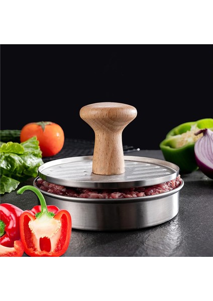 1 Adet Hamburger Presleri Paslanmaz Çelik Hamburger Köftesi Kalıp Burger Et Pres Makinesi Hamburger Presi Yapışmaz Kıyılmış Biftek Presi (Yurt Dışından)