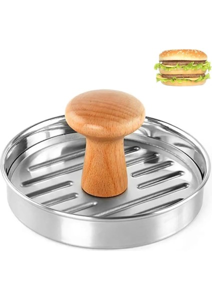 1 Adet Hamburger Presleri Paslanmaz Çelik Hamburger Köftesi Kalıp Burger Et Pres Makinesi Hamburger Presi Yapışmaz Kıyılmış Biftek Presi (Yurt Dışından)