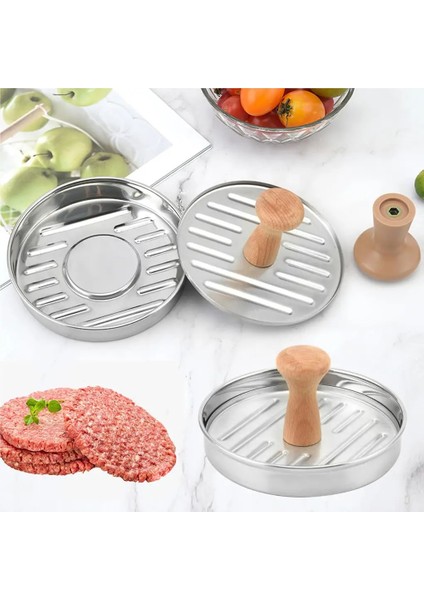 1 Adet Hamburger Presleri Paslanmaz Çelik Hamburger Köftesi Kalıp Burger Et Pres Makinesi Hamburger Presi Yapışmaz Kıyılmış Biftek Presi (Yurt Dışından)