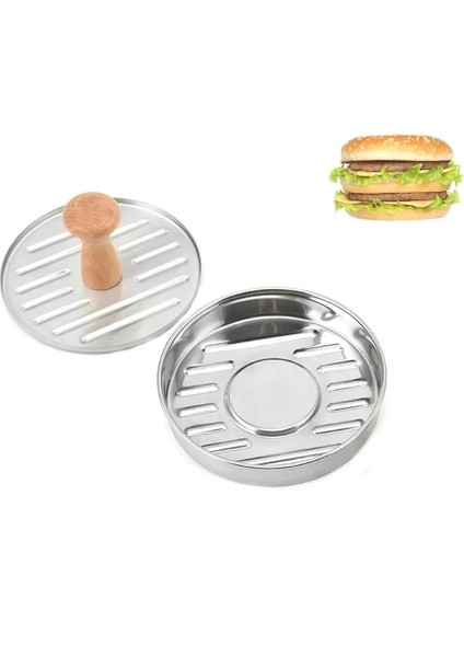 1 Adet Hamburger Presleri Paslanmaz Çelik Hamburger Köftesi Kalıp Burger Et Pres Makinesi Hamburger Presi Yapışmaz Kıyılmış Biftek Presi (Yurt Dışından)