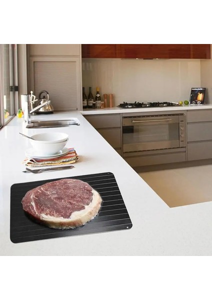 29.5X20.5X0.2 cm Buz Çözme Tepsisi Metal Plaka Buz Çözme Tepsisi Güvenli Hızlı Çözülme Dondurulmuş Et Balık Deniz Ürünleri Mutfak Aşçı Gadget Aracı (Yurt Dışından)