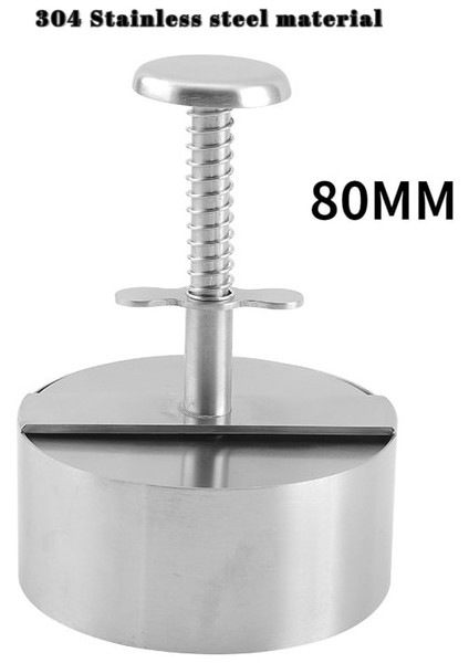 80 mm Hamburger Presi 304 Paslanmaz Çelik Domuz Sığır Burger Manuel Pres Kalıp Burger Patty Maker Pişirme Aksesuarları Kalbur Et Aracı (Yurt Dışından)