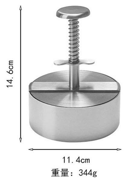 11.4cm 304 Paslanmaz Çelik Hamburger Et Presi Burger Patty Maker Kalıp Manuel Kek Sığır Eti Domuz Pirinç Pres Yapımı Kalıpları Izgara Et Aracı (Yurt Dışından)
