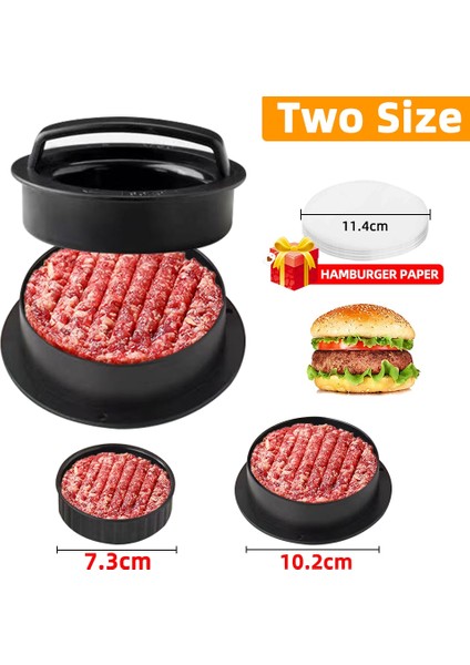 Siyah Abs Hamburger Et Presi Yuvarlak Şekil Hamburger Makinesi Yapışmaz Şef Köfte Hamburger Eti Sığır Izgara Burger Presi Patty Kalıp (Yurt Dışından)
