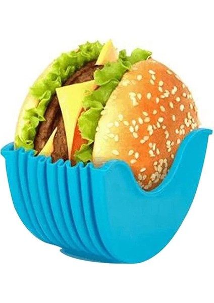 Mavi Silikon Burger Tutucular Yeniden Kullanılabilir Sandviç Tutucu Kutusu Sığır Presi Patty Kalıp Hamburger Topuzu Kabuk Mutfak Aracı Bpa Içermeyen Bulaşık Makinesi (Yurt Dışından)