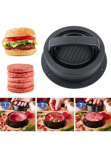 Hiçbir Kutu Abs Hamburger Et Basın Yapışmaz Et Pasta Basın Pişirme Kağıt Gömlekleri ile Doldurulmuş Burger Kalıp Makinesi Mutfak Aksesuarları (Yurt Dışından)