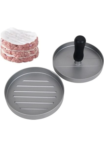 Siyah Saplı Set Hamburger Eti Yuvarlak Kalıp Yapışmaz Burger Et Baskı Alüminyum Alaşımlı Barbekü Sığır Tavuk Eti Patty Pres Aracı Mutfak Gıda Kalıp (Yurt Dışından) indirimleri