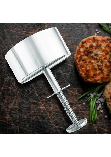Boyutu 8.9 cm Burger Patty Maker Paslanmaz Çelik Kalbur Et Aracı Et Köftesi Için Ayrılabilir Kolu Yapışmaz Mutfak Izgara Aksesuarları (Yurt Dışından) modelleri