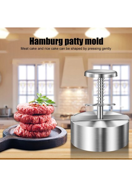 Boyutu 8.9 cm Burger Patty Maker Paslanmaz Çelik Kalbur Et Aracı Et Köftesi Için Ayrılabilir Kolu Yapışmaz Mutfak Izgara Aksesuarları (Yurt Dışından) fırsatları
